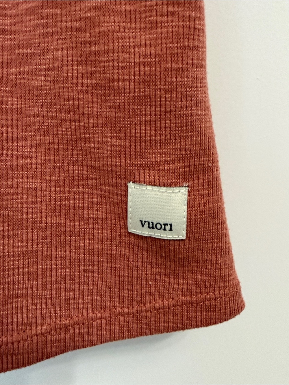 Vuori Ribbed Tank Top in Rust - Picture 6 of 8